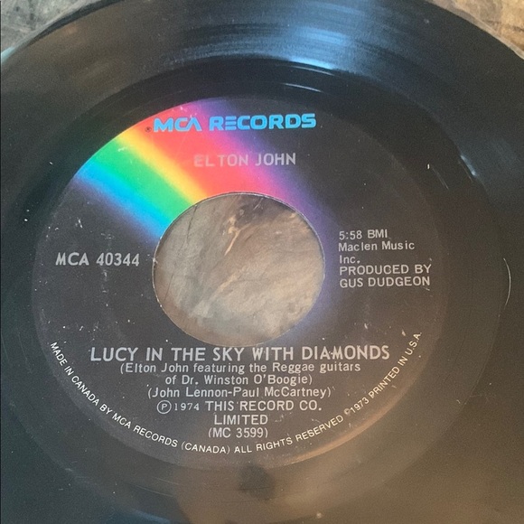 Vintage MCA Records Vinyl Records Set Elton John 45 RPM - Picture 4 of 6